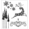 Tim Holtz Cling Stamps - Reindeer Flight -Bürobedarf Geschäft 0001730444