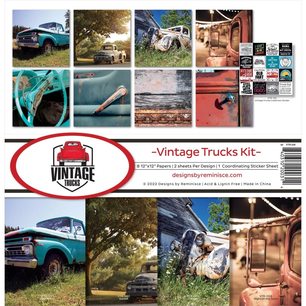 Reminisce Collection Kit 12"X12" - Vintage Trucks 2 Reminisce Collection Kit 12"X12" - Vintage Trucks