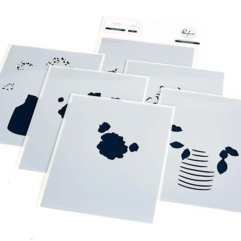 Pinkfresh Studio Stencils - Inky Bouquet Layering 3 Pinkfresh Studio Stencils - Inky Bouquet Layering