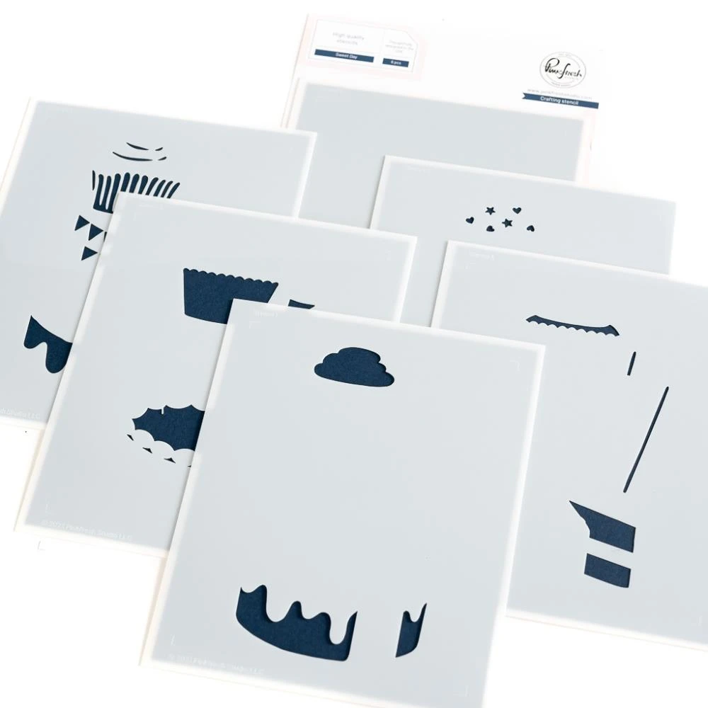 Pinkfresh Studio Stencils - Sweet Day Layering 3 Pinkfresh Studio Stencils - Sweet Day Layering