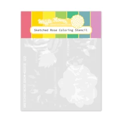 Waffle Flower - Sketched Rose Coloring Stencil