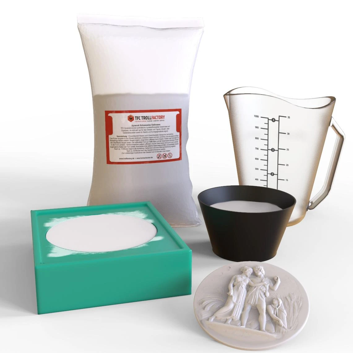 TFC Xyrarock Schneeweiss Giessmasse 4:1 - 1 Kg 4 TFC Xyrarock Schneeweiss Giessmasse 4:1 - 1 Kg – Bild 2