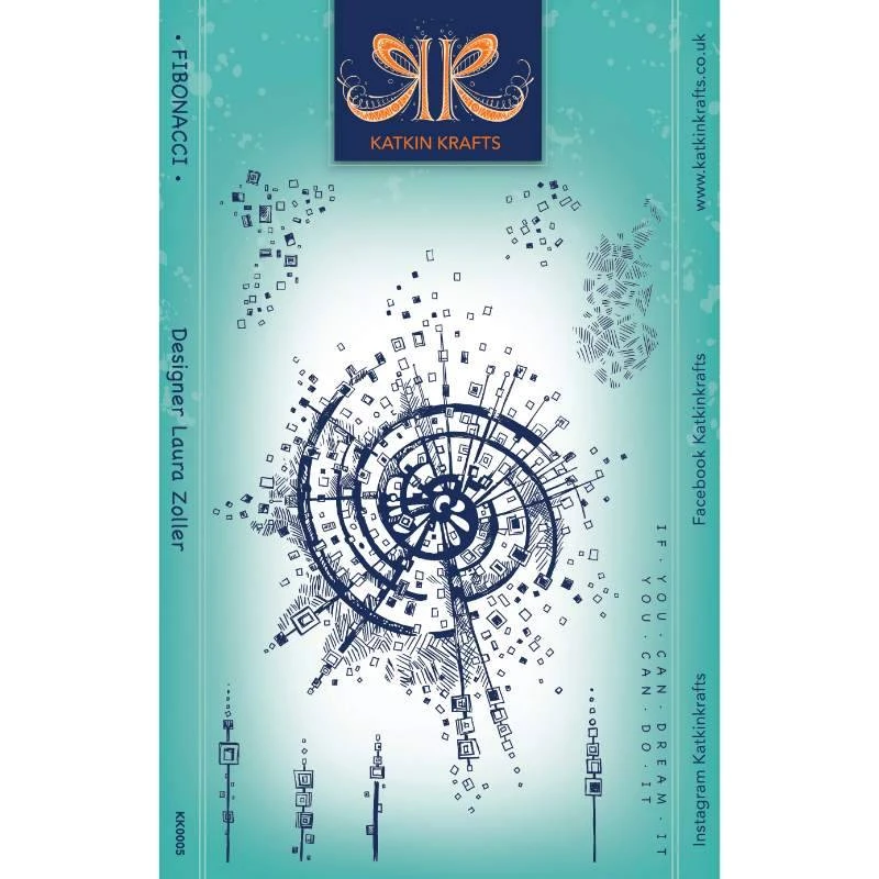 Katkin Krafts Fibonacci 6 In X 8 In Clear Stamp Set 3 Katkin Krafts Fibonacci 6 In X 8 In Clear Stamp Set