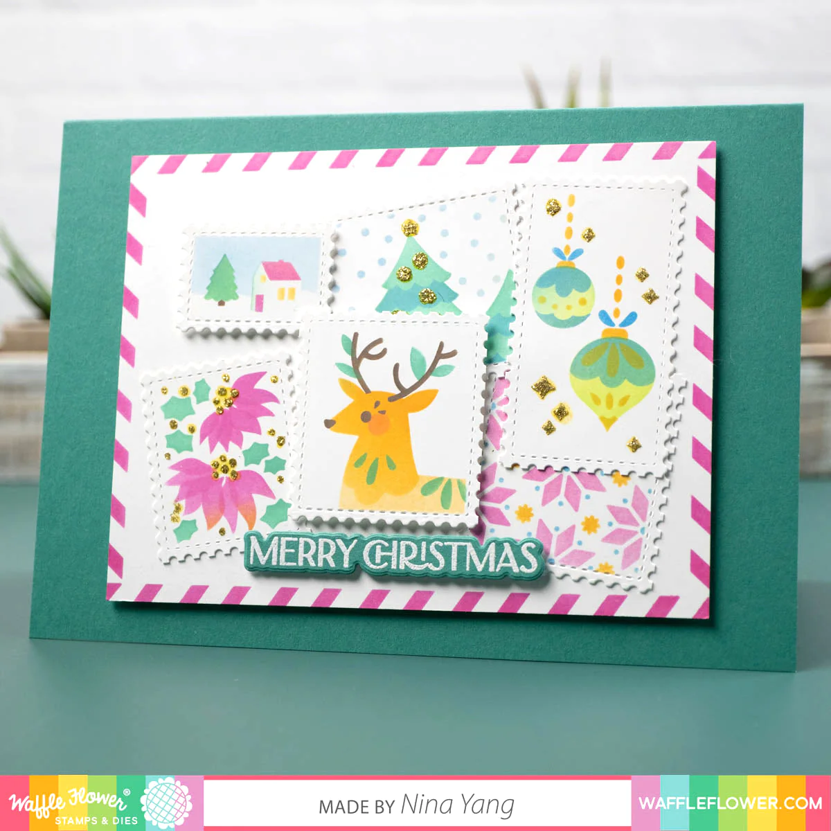 Waffle Flower - Postage Collage Coloring Stencil 4 Waffle Flower - Postage Collage Coloring Stencil – Bild 2