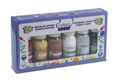 Cadence Kooky Spray Metallic Stofffarbe Set 50 ML 6 Stk 3 Cadence Kooky Spray Metallic Stofffarbe Set 50 ML 6 Stk