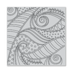 Hero Arts 6"x6" Cling Stamp: Swirls And Dots Bold Prints
