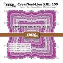 Crealies Crea-Nest-Lies XXL Fantasy Quadrat A Kleinen Streifen