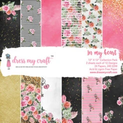 Dress My Craft - In My Heart 12x12 Inch Paper Pad