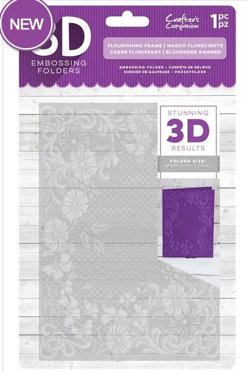 Crafter’s Companion 3D Embossing Folder - Flourishing Frame 3 Crafter’s Companion 3D Embossing Folder - Flourishing Frame