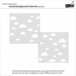 Lawn Fawn - Cloud Background Stencils (2pcs) -Bürobedarf Geschäft lawn fawn cloud background stencils 2pcs lf31102