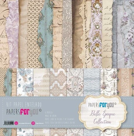 Papers For You - Belle Époque Binding Linen Collection Kit (8pcs) 3 Papers For You - Belle Époque Binding Linen Collection Kit (8pcs)