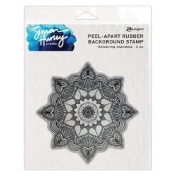 Ranger SH Cling Rubber Background Stamp 6x6 Flowering Mandala