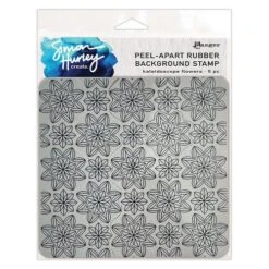 Ranger SH Cling Rubber Background Stamp 6x6 Kaleid. Flowers