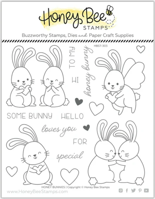 Honey Bee - Honey Bunnies - 6x6 Stamp Set 3 Honey Bee - Honey Bunnies - 6x6 Stamp Set