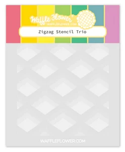 Waffle Flower Stencil - Zigzag Stencil Trio 3 Waffle Flower Stencil - Zigzag Stencil Trio