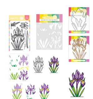 Waffle Flower- Sketched Iris Stamp Set 4 Waffle Flower- Sketched Iris Stamp Set – Bild 2