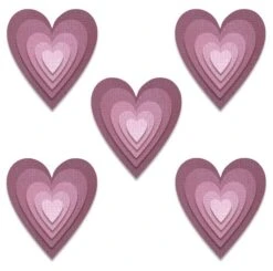 Sizzix Thinlits Die Set 25PK Stacked Tiles Hearts