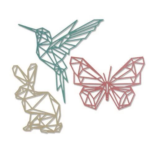 Sizzix Thinlits Die Set - Geo Springtime 3 Sizzix Thinlits Die Set - Geo Springtime