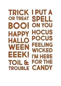 Sizzix - Thinlits Die Set 9PK Bold Text Halloween