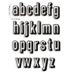 Sizzix Thinlits Die Set - Alphanumeric Shadow Lower 26PK