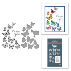 Spellbinders -BetterPress - Butterfly Swirl Press Plate & Die Set