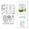 Spellbinders - Welcome Sign & Sentiments Clear Stamp & Die Set -Bürobedarf Geschäft spellbinders welcome sign sentiments clear stamp d