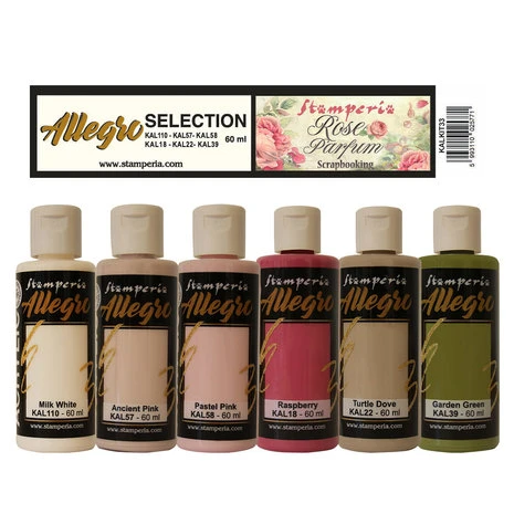 Stamperia - Kit 6 Rose Parfum Allegro Paint Kit 3 Stamperia - Kit 6 Rose Parfum Allegro Paint Kit