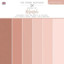 Everyday Shades Of Blush 8x8 Inch Coloured Card Pack