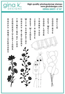 Gina K Designs - STAMPS- Vertical Variety