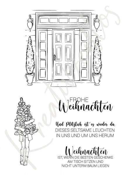 Kreativzeitlos - Weihnachtstür A5 3 Kreativzeitlos - Weihnachtstür A5