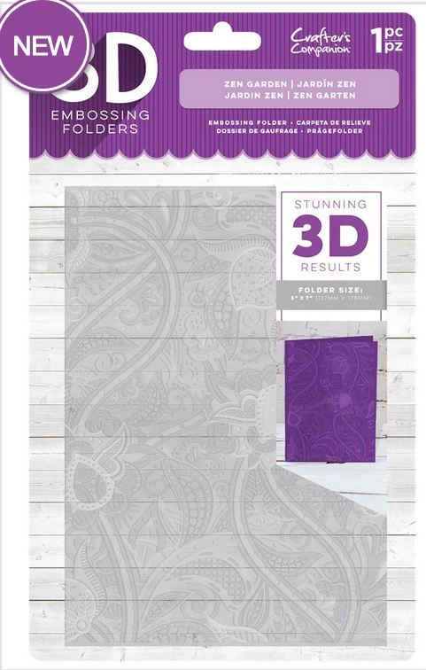 Crafter’s Companion 3D Embossing Folder - Zen Garden 3 Crafter’s Companion 3D Embossing Folder - Zen Garden